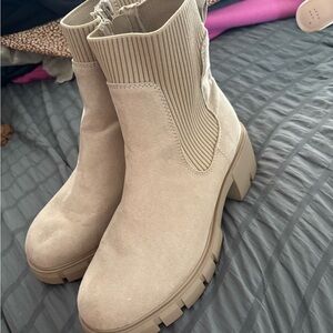 Stylish Beige Ankle Boots